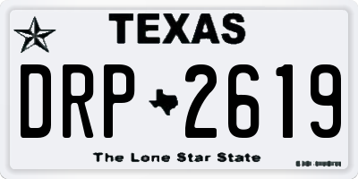 TX license plate DRP2619