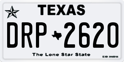 TX license plate DRP2620