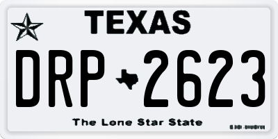 TX license plate DRP2623