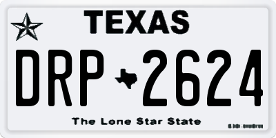 TX license plate DRP2624