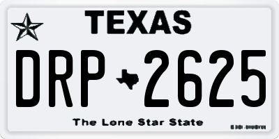 TX license plate DRP2625