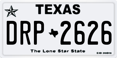 TX license plate DRP2626