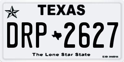 TX license plate DRP2627