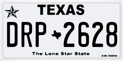 TX license plate DRP2628