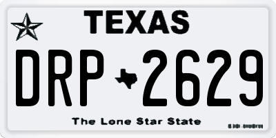 TX license plate DRP2629