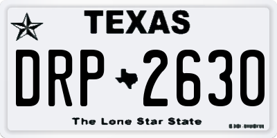 TX license plate DRP2630