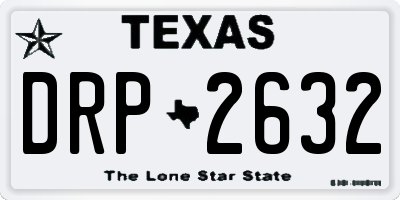 TX license plate DRP2632