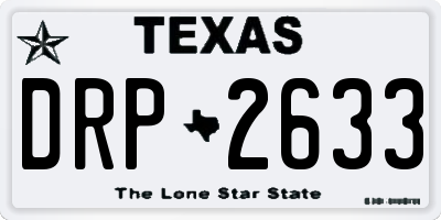 TX license plate DRP2633