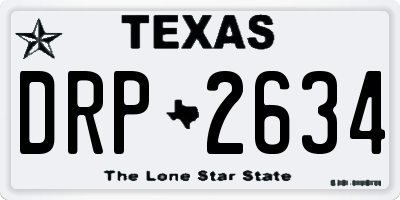 TX license plate DRP2634
