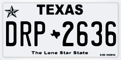 TX license plate DRP2636