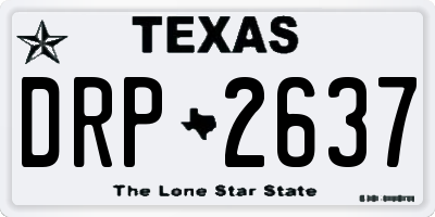 TX license plate DRP2637
