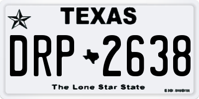 TX license plate DRP2638
