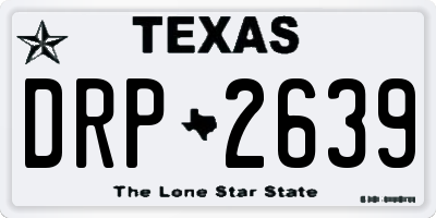 TX license plate DRP2639
