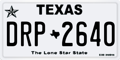 TX license plate DRP2640