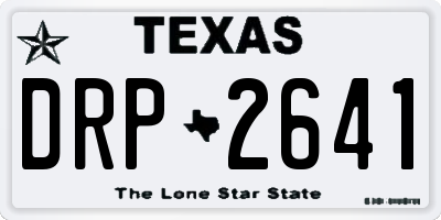 TX license plate DRP2641