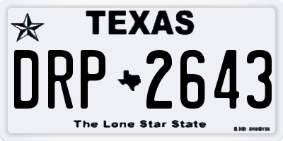 TX license plate DRP2643