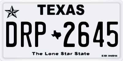 TX license plate DRP2645