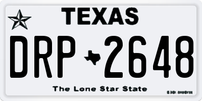 TX license plate DRP2648