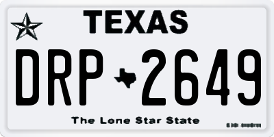 TX license plate DRP2649