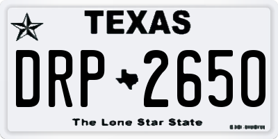 TX license plate DRP2650
