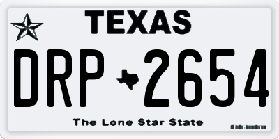 TX license plate DRP2654