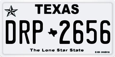 TX license plate DRP2656