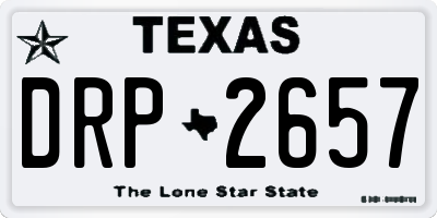 TX license plate DRP2657