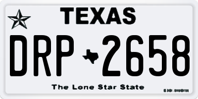 TX license plate DRP2658