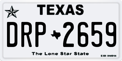 TX license plate DRP2659