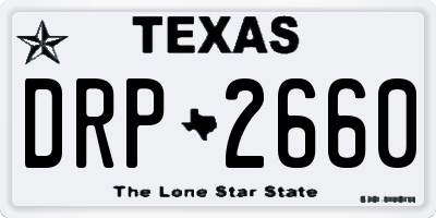 TX license plate DRP2660