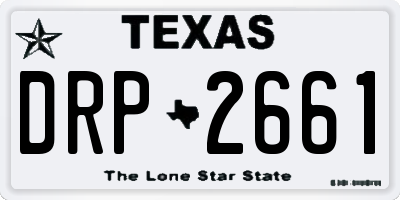 TX license plate DRP2661