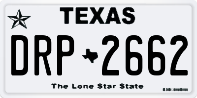 TX license plate DRP2662