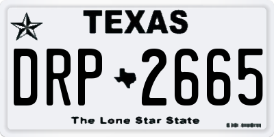 TX license plate DRP2665