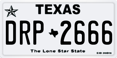 TX license plate DRP2666