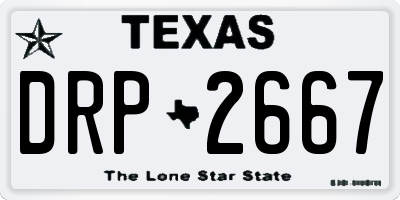 TX license plate DRP2667