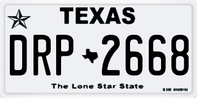 TX license plate DRP2668