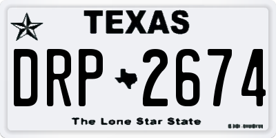 TX license plate DRP2674