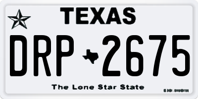 TX license plate DRP2675
