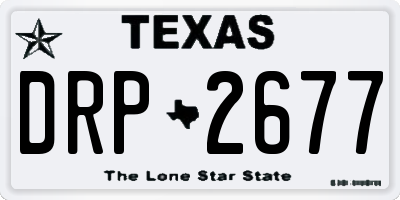 TX license plate DRP2677