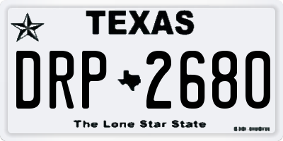 TX license plate DRP2680