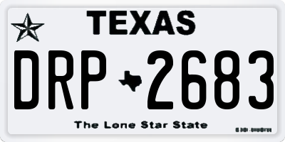 TX license plate DRP2683