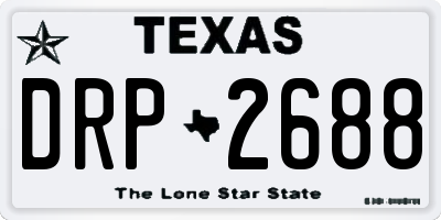 TX license plate DRP2688
