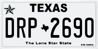 TX license plate DRP2690