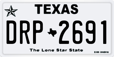 TX license plate DRP2691