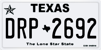 TX license plate DRP2692