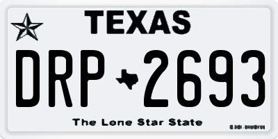 TX license plate DRP2693