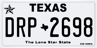 TX license plate DRP2698