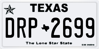 TX license plate DRP2699