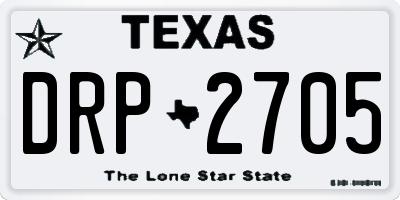 TX license plate DRP2705