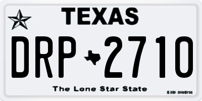 TX license plate DRP2710